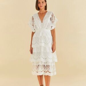 Off-White Richelieu Midi Dress